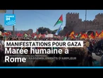 De nouvelles manifestations propalestiniennes en Europe, marée humaine à Rome • FRANCE 24