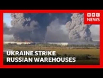 Ukraine strike Russian online retail warehouses | BBC News