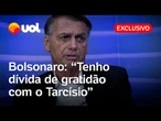 Bolsonaro diz ter dívida de gratidão com Tarcísio de Freitas: 'Um gestor fenomenal'
