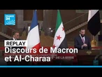 REPLAY - Syrie : Macron et Al-Charaa prennent la parole après leur rencontre • FRANCE 24