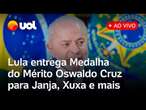 Lula entrega medalha de Mérito na Saúde para Janja, Xuxa, Daiane dos Santos e mais 20 pessoas