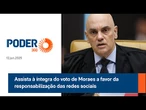 Assista à íntegra do voto de Moraes a favor da responsabilização das redes sociais