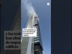 Desalojan la Torre Moeve en el distrito financiero de Madrid tras sufrir un incendio #Incendio