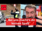 Mit markigem "Gauner"-Spruch erklärt Söder Vorteile der bayerischen Grenzkontrollen