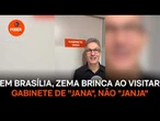 Em Brasília, Zema brinca ao visitar gabinete de "Jana", não "Janja"