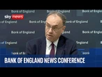 Bank of England governor Andrew Bailey holds news conference after interest rate cut