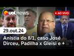 José Dirceu tem condenações anuladas; bicheiro Rogério de Andrade, anistia do 8/1, Padilha x Gleisi