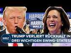 WENDE IM US-WAHLKAMPF: Kamala Harris prescht vor! Donald Trump verliert Rückhalt in Swing-States!