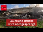 Stützen blieben stehen: Sauerland-Brücke wird nachgesprengt