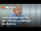 Lula parabeniza Rodrigo Paz por vitória na eleição da Bolívia, descrita como 'parceira fundamental'