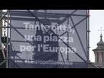 "I am european", i cartelli alla manifestazione 'Una piazza per l'Europa' a Roma