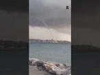Una tromba d'aria sfiora la spiaggia delle fornaci a Savona