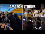 Amazon strikers and cops clash at New York picket line ahead of peak Christmas deliveries