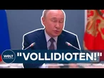 UKRAINE-KRIEG: Putin lacht über EU-Sanktionen! "Weil es ihnen selbst schadet!"