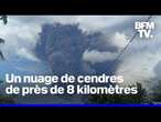 Indonésie: l’éruption d’un volcan provoque un nuage de cendres de près de 8 kilomètres