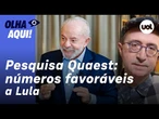 Reinaldo: Na Quaest, diferença entre reprovação e aprovação do governo Lula cai 17 pontos para um