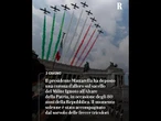 80 anni della Repubblica: Mattarella all'Altare della Patria, il passaggio delle frecce tricolori