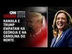 Kamala e Trump empatam na Geórgia e na Carolina do Norte | CNN PRIME TIME