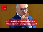 CDU-Ministerpräsident droht mit Auswanderung wegen AfD - Wagenknecht ist empört