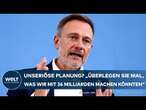 HAUSHALT: Milliarden investieren dank Lockerung der Schuldenbremse? Lindner warnt vor Steuererhöhung