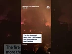 Massive fire engulfs a residential area in Malabon City, Philippines