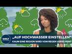 HOCHWASSERGEFAHR IN DEUTSCHLAND: Heftige Regenfälle und Temperatursturz zum Herbstbeginn