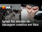 Igreja em SC faz sessão de tatuagem coletiva em fiéis e recebe críticas nas redes sociais; vídeo