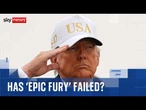 Has Trump achieved any of his war aims in Iran?
