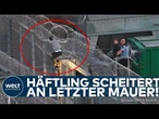 JVA WALDHEIM: Spektakulärer Fluchtversuch! Häftling kämpft sich durch Stacheldraht - scheitert knapp