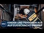 KÖLN: Feuerwehr rettet Kinder und Erwachsene aus defektem Aufzug in Nippes!