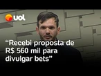 Padre Patrick diz que recebeu proposta de R$ 560 mil para divulgar sites de apostas; confira