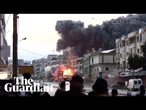 Footage captures moment of Israeli airstrike on Lebanon