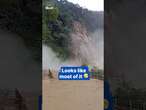 Massive landslide blocks road