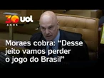 STF tem sessão mais curta por causa do Brasil, e Moraes cobra: 'desse jeito vamos perder o jogo'