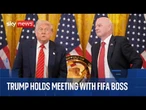 Trump takes part in a FIFA Task Force Meeting at the White House