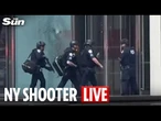 LIVE: Active shooter wearing bullet-proof vest guns down two people including cop in NYC