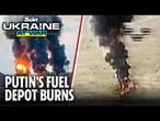 Ukrainian attack drones hit major Russian oil depot in Krasnodar