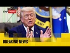 Donald Trump makes Oval Office announcement
