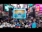 Fans gather in Times Square to celebrate 10 years of Pokémon Go
