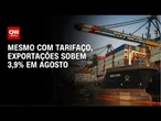 Mesmo com tarifaço, exportações totais do Brasil sobem 3,9% em agosto | CNN ARENA