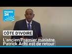 Côte d'Ivoire : l'ancien Premier ministre Patrick Achi reçoit le titre de Ministre d'État