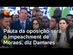 Impeachment de Moraes será a pauta da oposição no Senado, diz Damares Alves em coletiva do PL