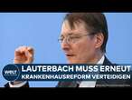 KRANKENHAUSREFORM: Lauterbach verspricht - Krankenkassenbeiträge sollen nur vorübergehend steigen!