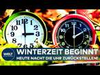 Zeitumstellung 2024: Winterzeit beginnt in Deutschland! Uhren um eine Stunde zurückdrehen!