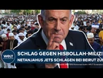 KRIEG IN NAHOST: Herber Schlag gegen Hisbollah nahe Beirut! Israel attackiert die Drohnen-Produktion