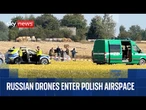 Live from Warsaw Airport after Poland shoots down Russian drones