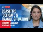 Priti Patel: Gaza ceasefire 'delicate and fragile situation'