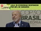 Lula em discurso: 20 economias respondem por 80% de emissões | LIVE CNN