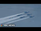 Blue Angels fly over New York Harbor as part of Sail4th 250