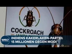 INDIEN: Kakerlaken-Partei mit 15 Millionen Followern erschüttert Modis Netz-Dominanz